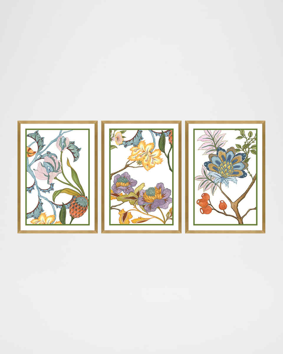 "Just Being V" Set of 3 Framed Giclees by Bella Lane, 24" x 33"